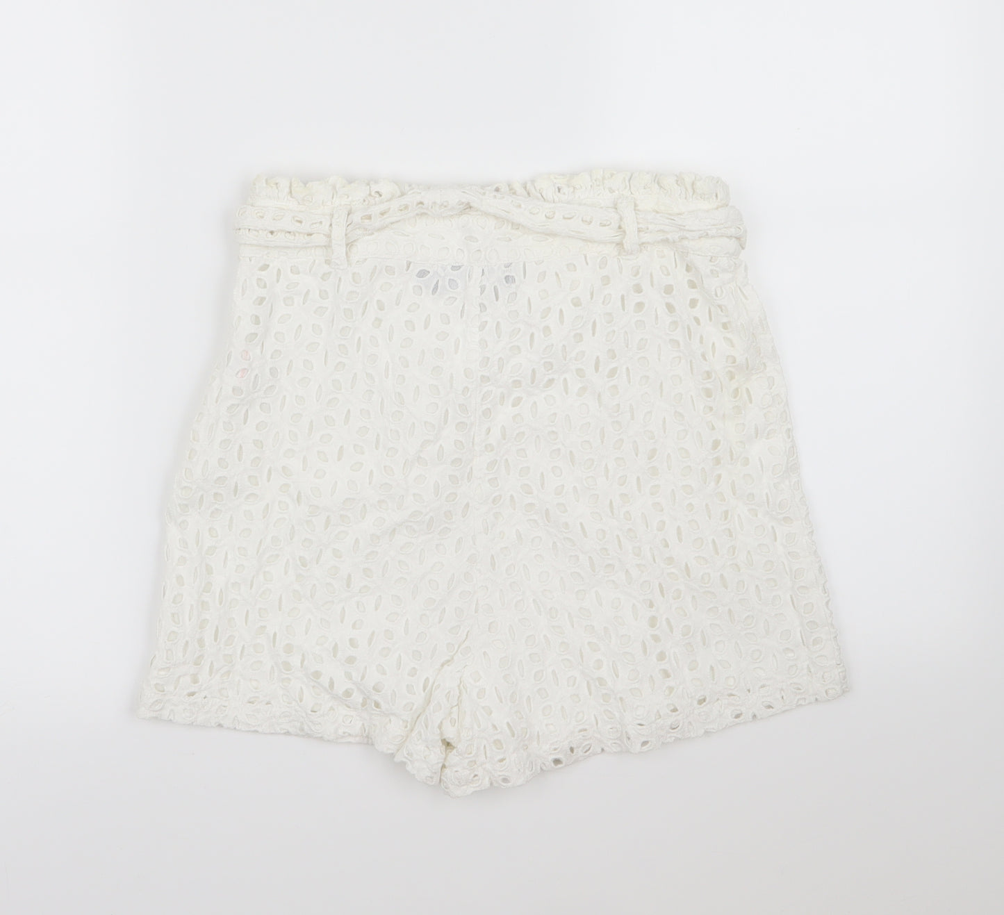 the fashion bible Womens White   Paperbag Shorts Size 8