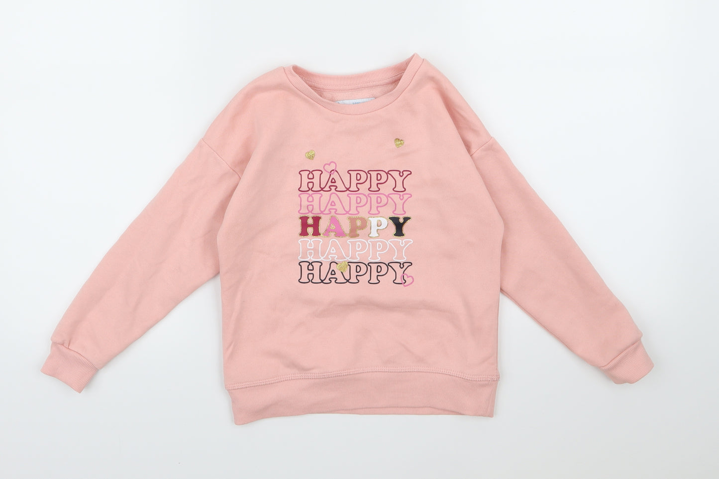 Primark Girls Pink  Jersey Pullover Sweatshirt Size 5-6 Years