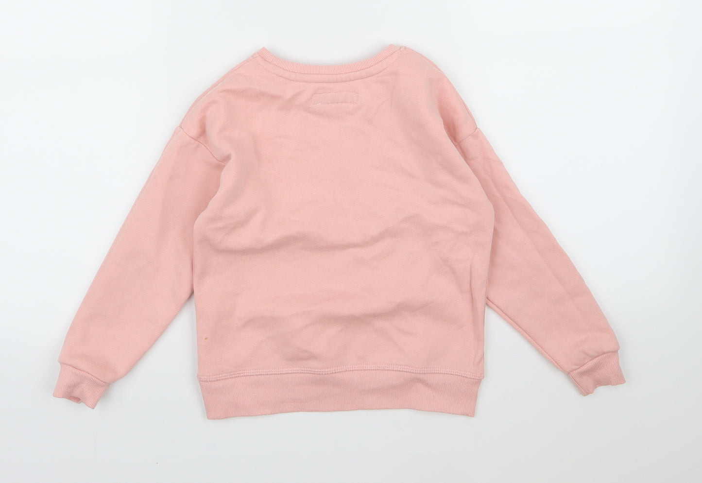 Primark Girls Pink  Jersey Pullover Sweatshirt Size 5-6 Years