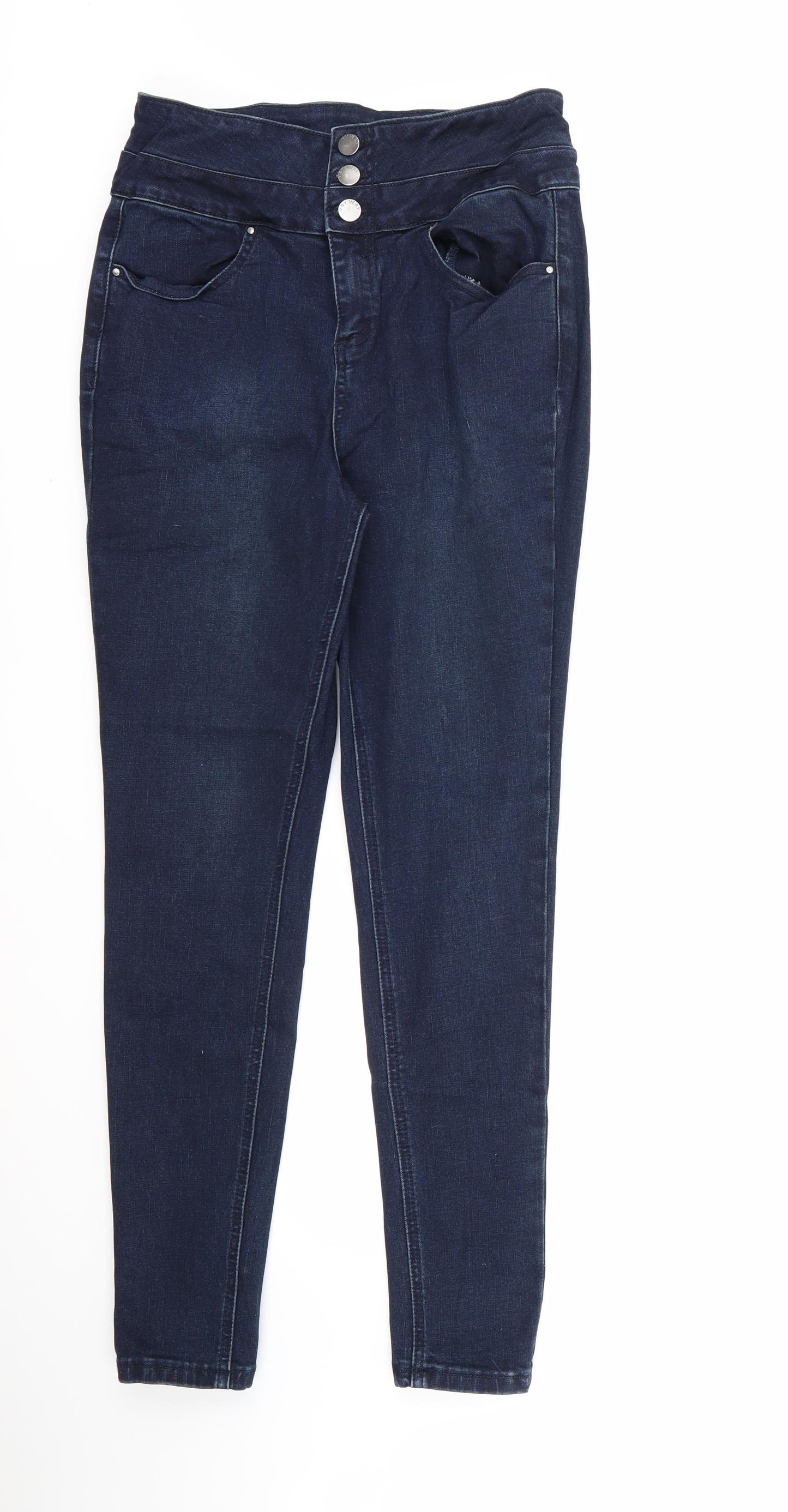 Very Womens Blue  Denim Skinny Jeans Size 12 L28 in
