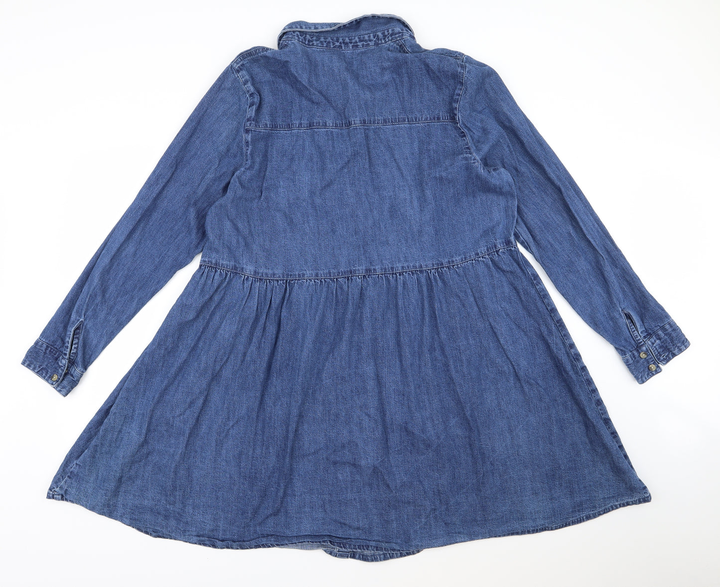 ASOS Womens Blue  Denim Shirt Dress  Size 18