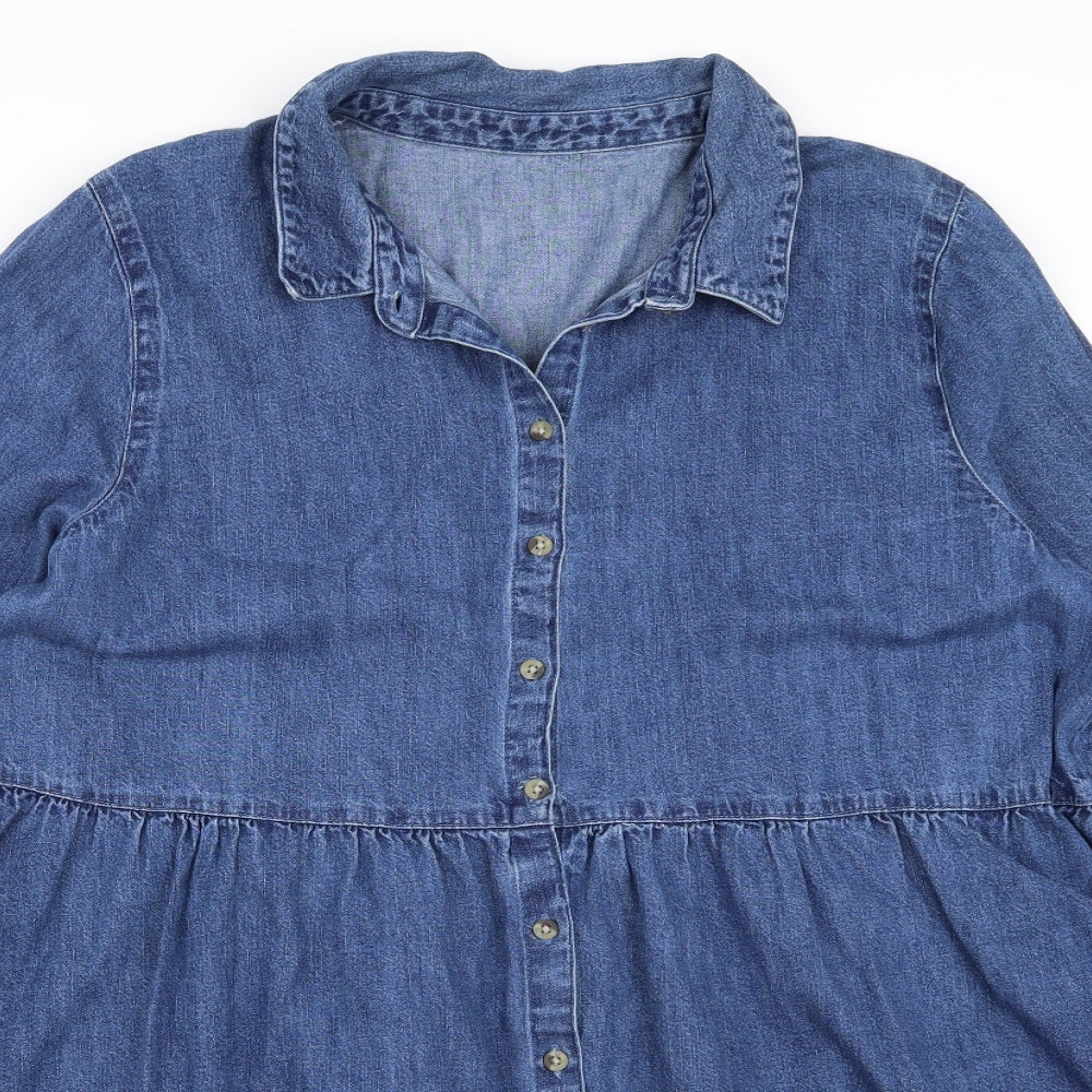 ASOS Womens Blue  Denim Shirt Dress  Size 18