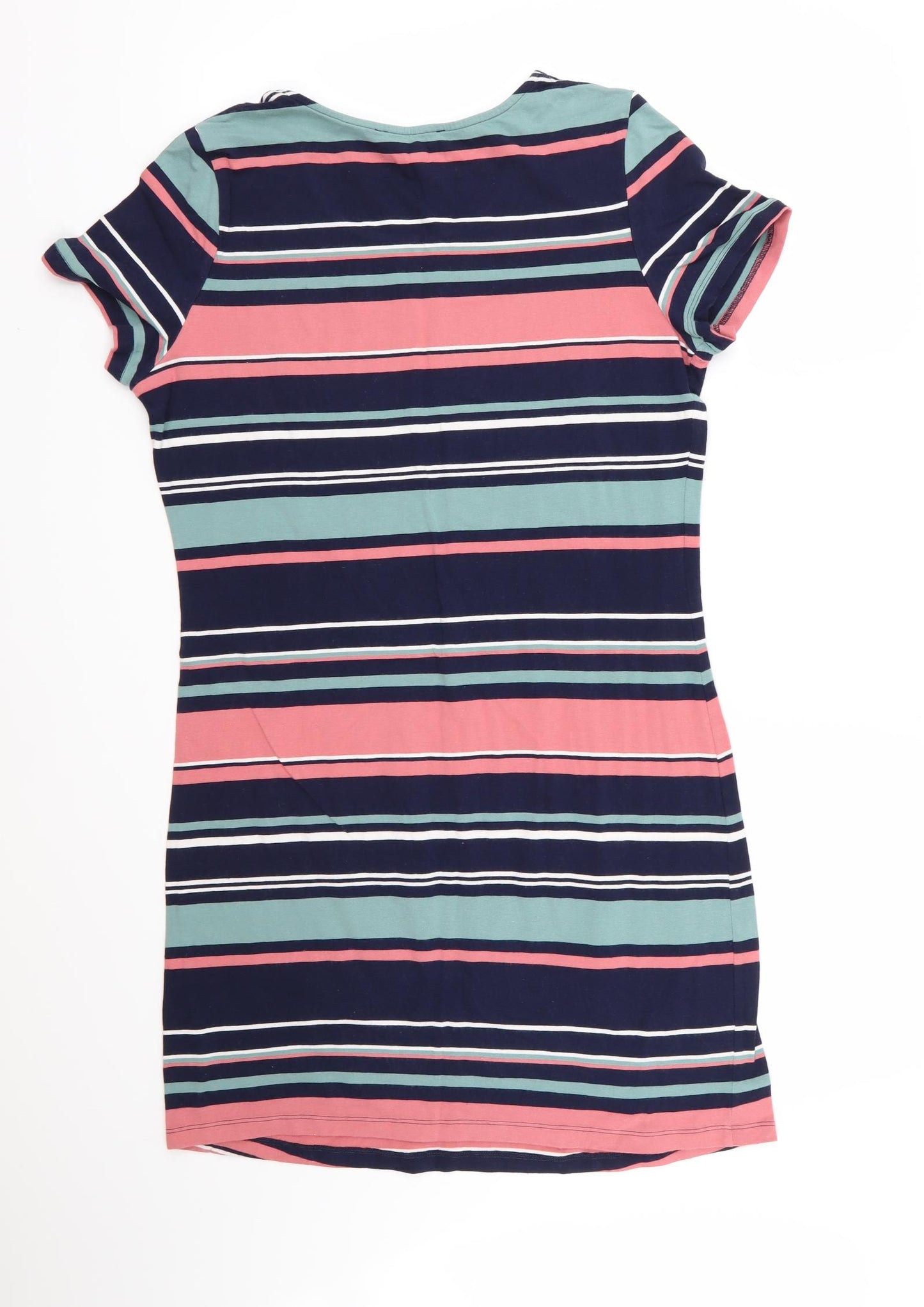 Primark Womens Multicoloured Striped  T-Shirt Dress  Size 8