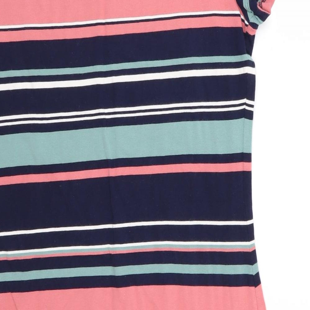 Primark Womens Multicoloured Striped  T-Shirt Dress  Size 8