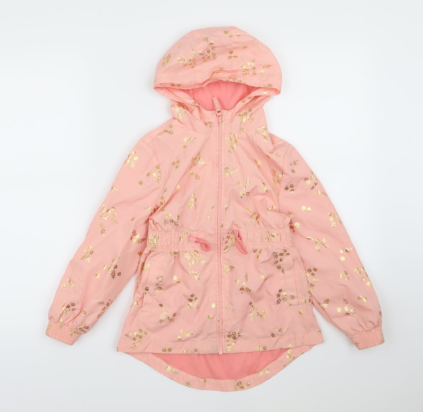 George Girls Pink Floral  Rain Coat Coat Size 6-7 Years