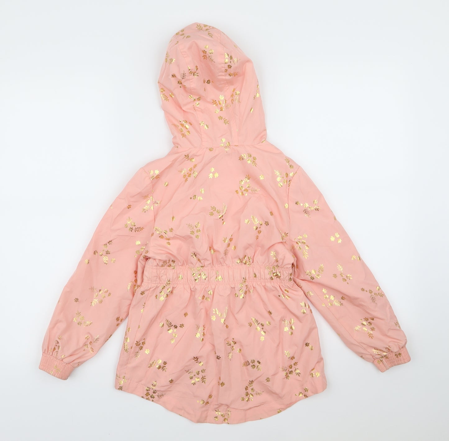 George Girls Pink Floral  Rain Coat Coat Size 6-7 Years