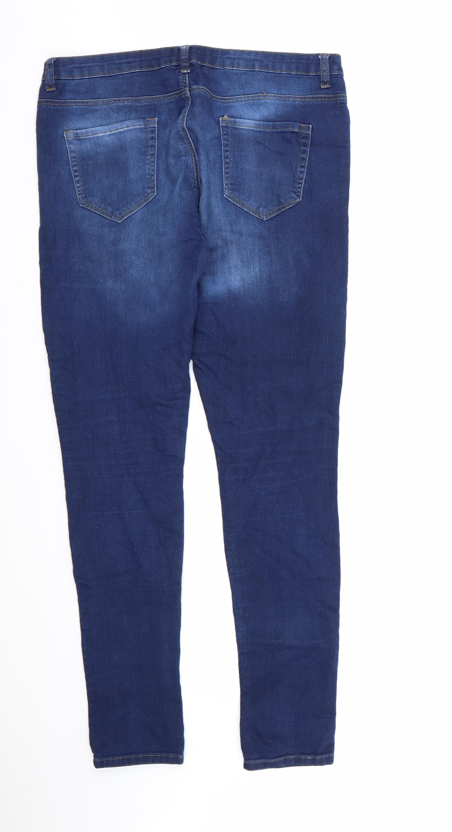 Denim & Co. Womens Blue  Denim Skinny Jeans Size 16 L31 in