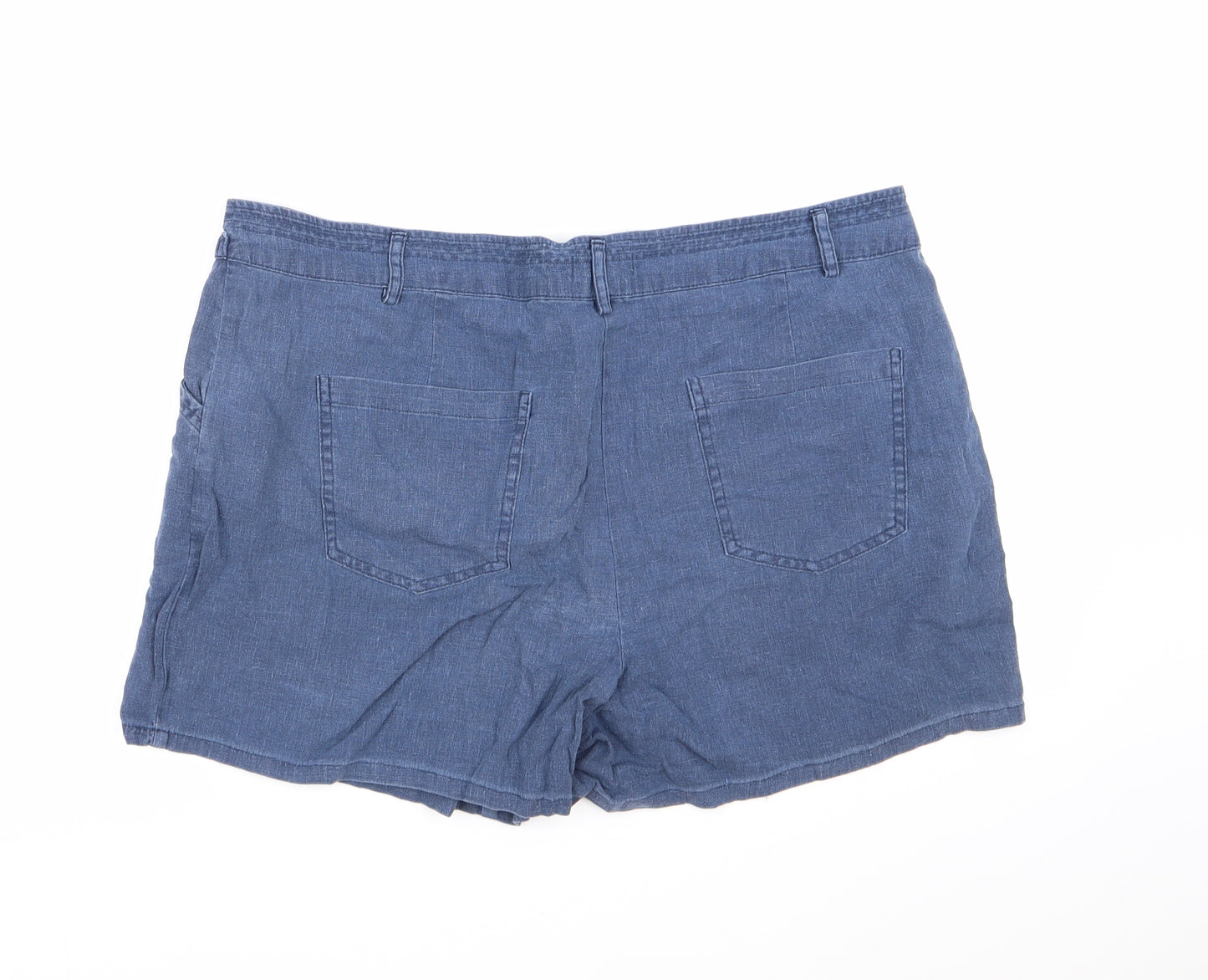 Papaya Womens Blue   Paperbag Shorts Size 14