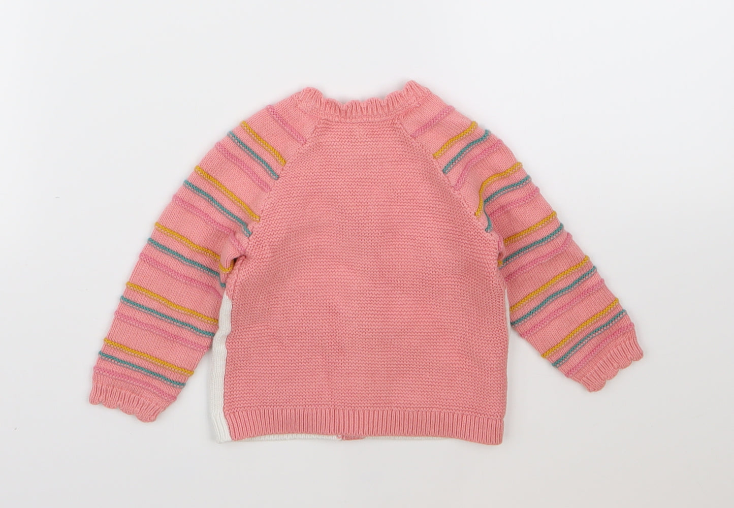 TU Girls Pink  Knit Cardigan Jumper Size 3-6 Months