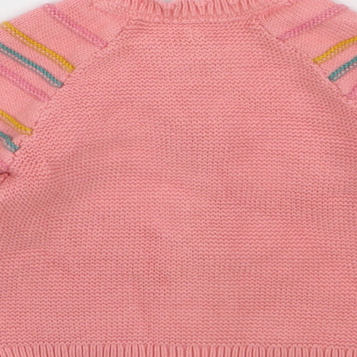 TU Girls Pink  Knit Cardigan Jumper Size 3-6 Months