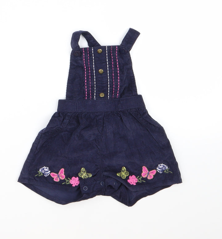 Nutmeg Girls Blue  Corduroy Dungaree One-Piece Size 3-6 Months