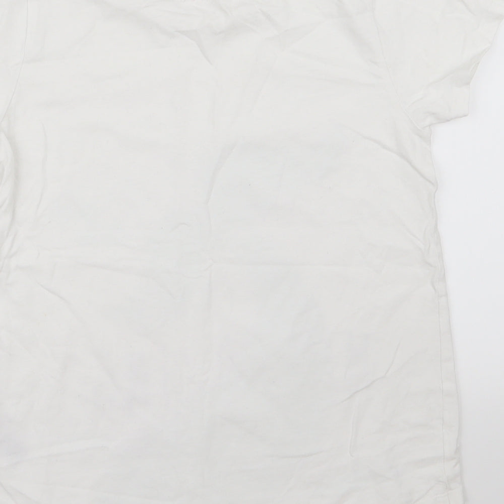 Nutmeg Girls White   Basic T-Shirt Size 11-12 Years  - Mermaid
