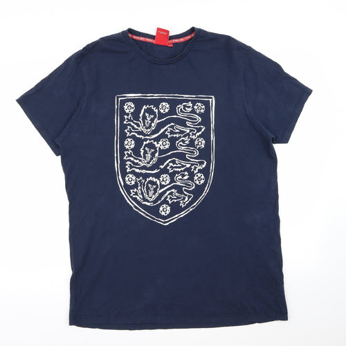 England Mens Blue    T-Shirt Size XL  - England Football