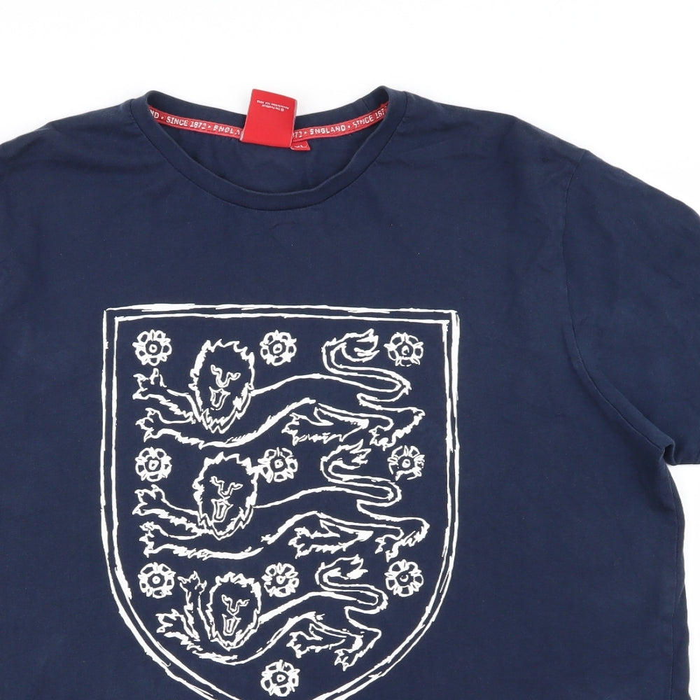England Mens Blue    T-Shirt Size XL  - England Football