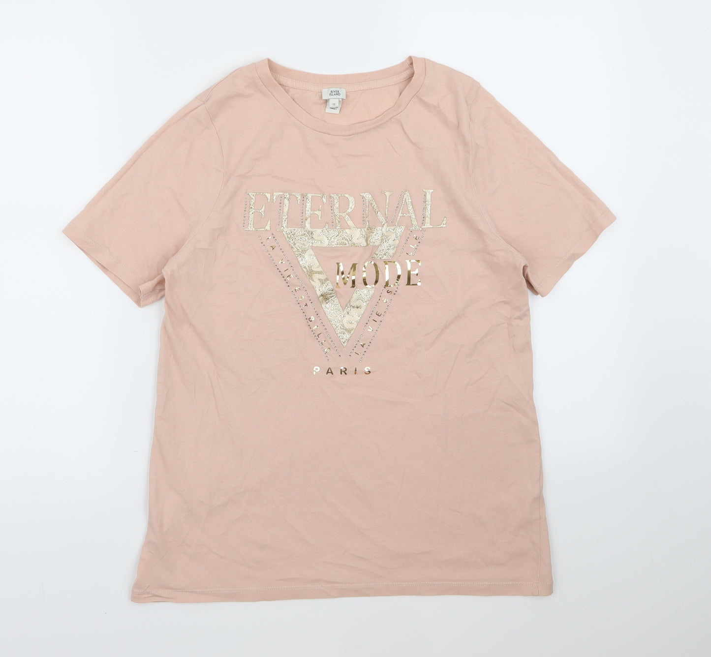 River Island Womens Pink   Basic T-Shirt Size 12