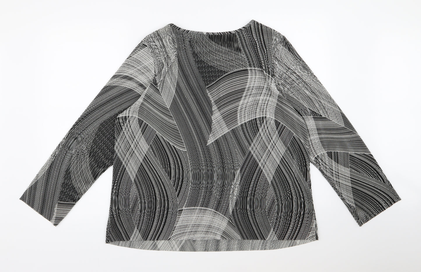 Marks and Spencer Womens Black Geometric  Basic Blouse Size 22