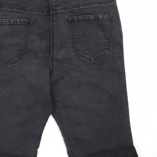 George Womens Black  Denim Bermuda Shorts Size 14