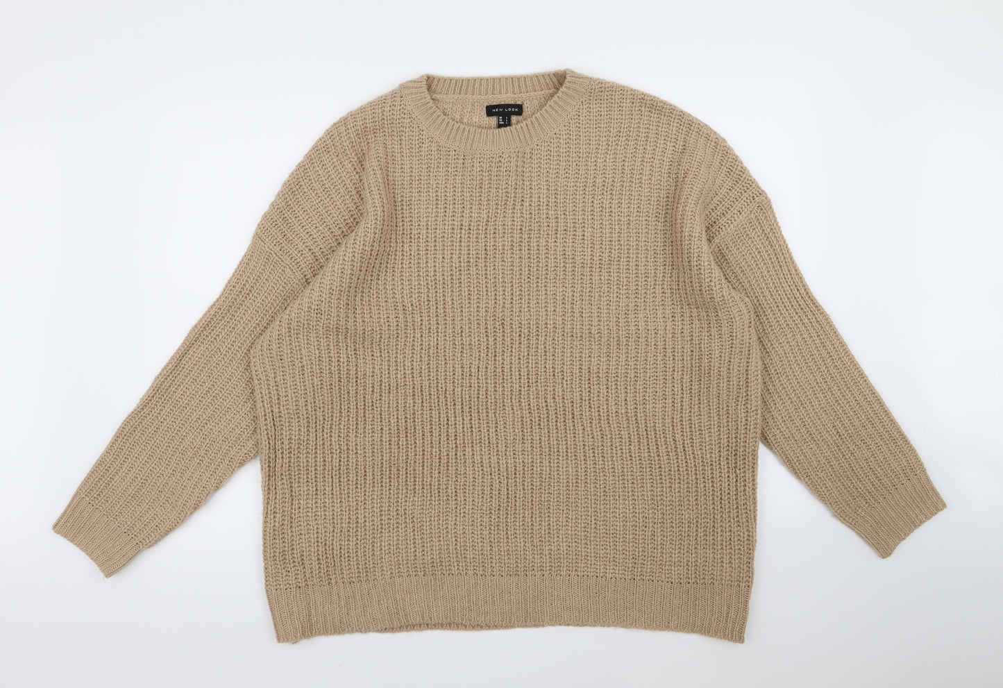 New Look Womens Brown  Knit Pullover Jumper Size L