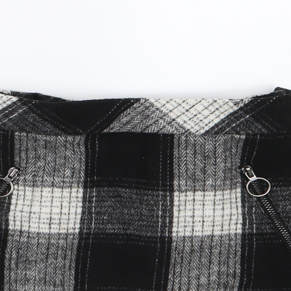 Nutmeg Girls Black Check  A-Line Skirt Size 5-6 Years