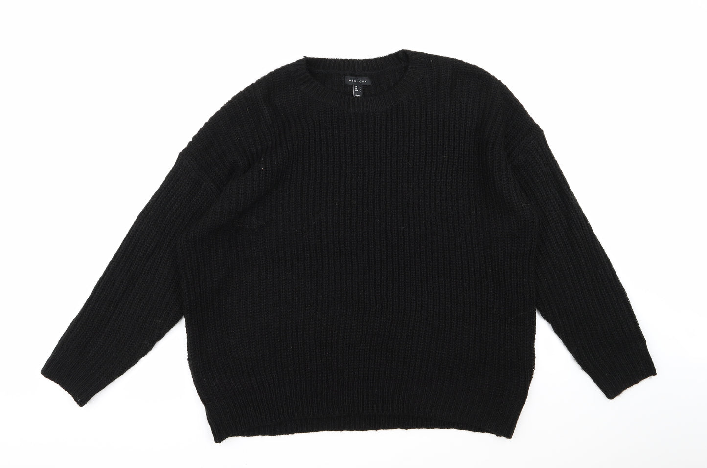New Look Womens Black  Knit Pullover Jumper Size L
