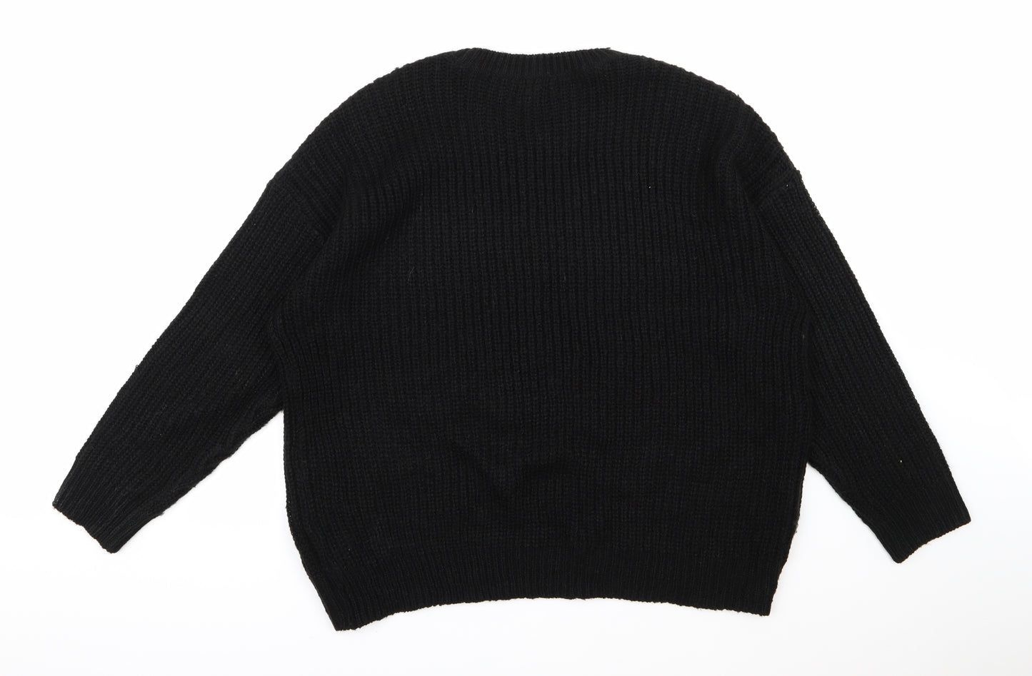 New Look Womens Black  Knit Pullover Jumper Size L