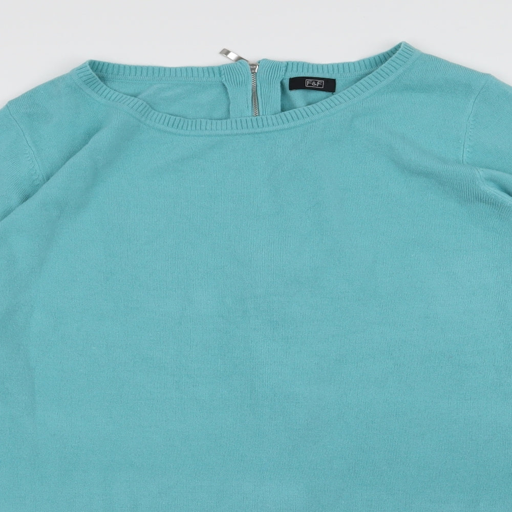 F&F Womens Blue  Knit Pullover Jumper Size 22