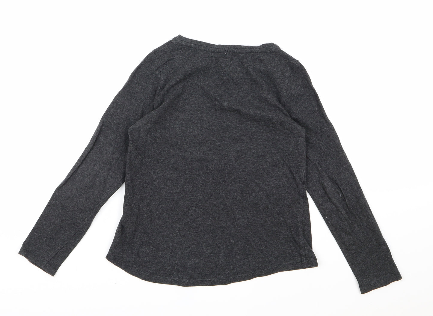 H&M Girls Grey   Basic T-Shirt Size 7-8 Years