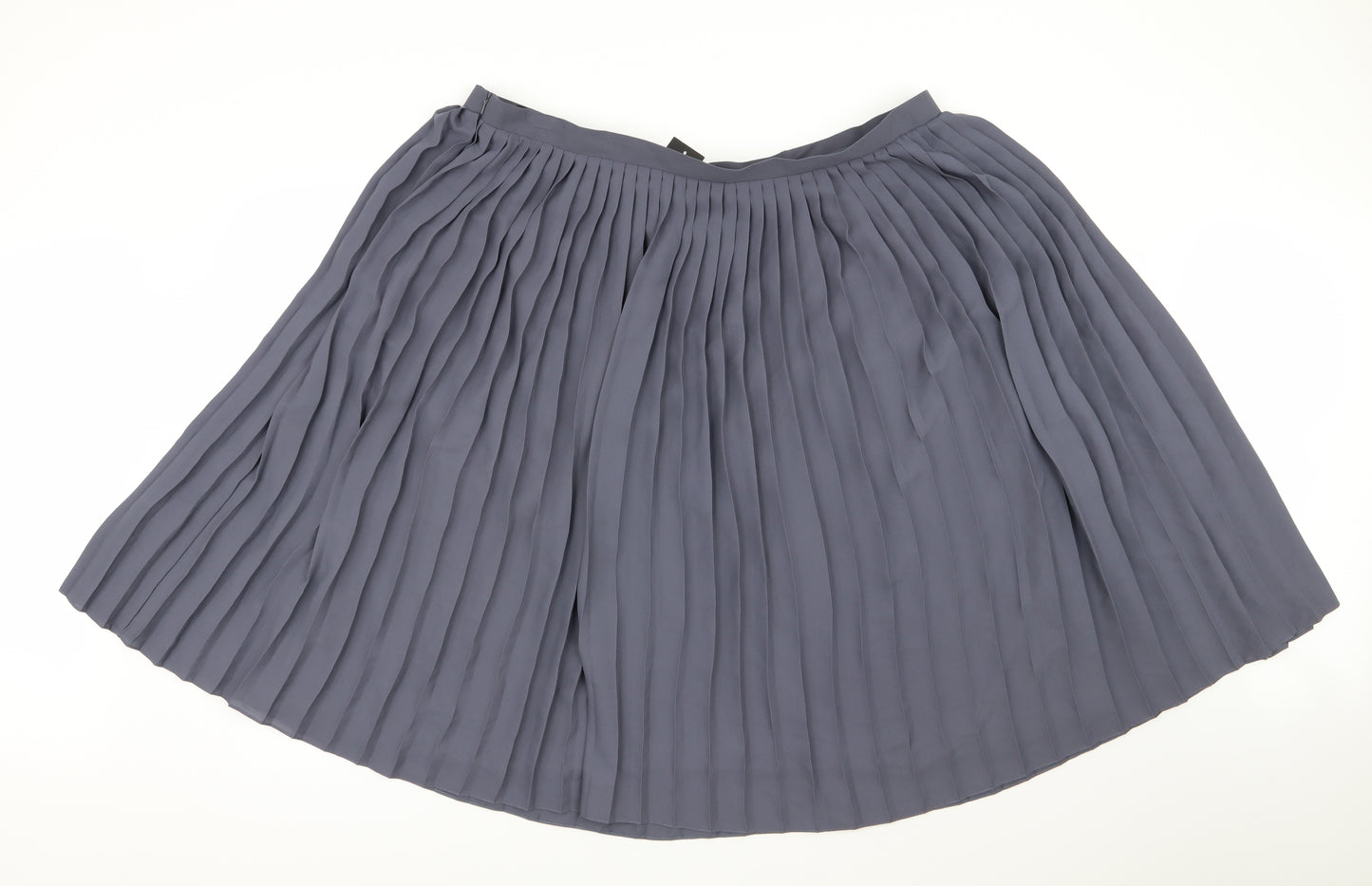 F&F Womens Grey  Chiffon Pleated Skirt Size 22