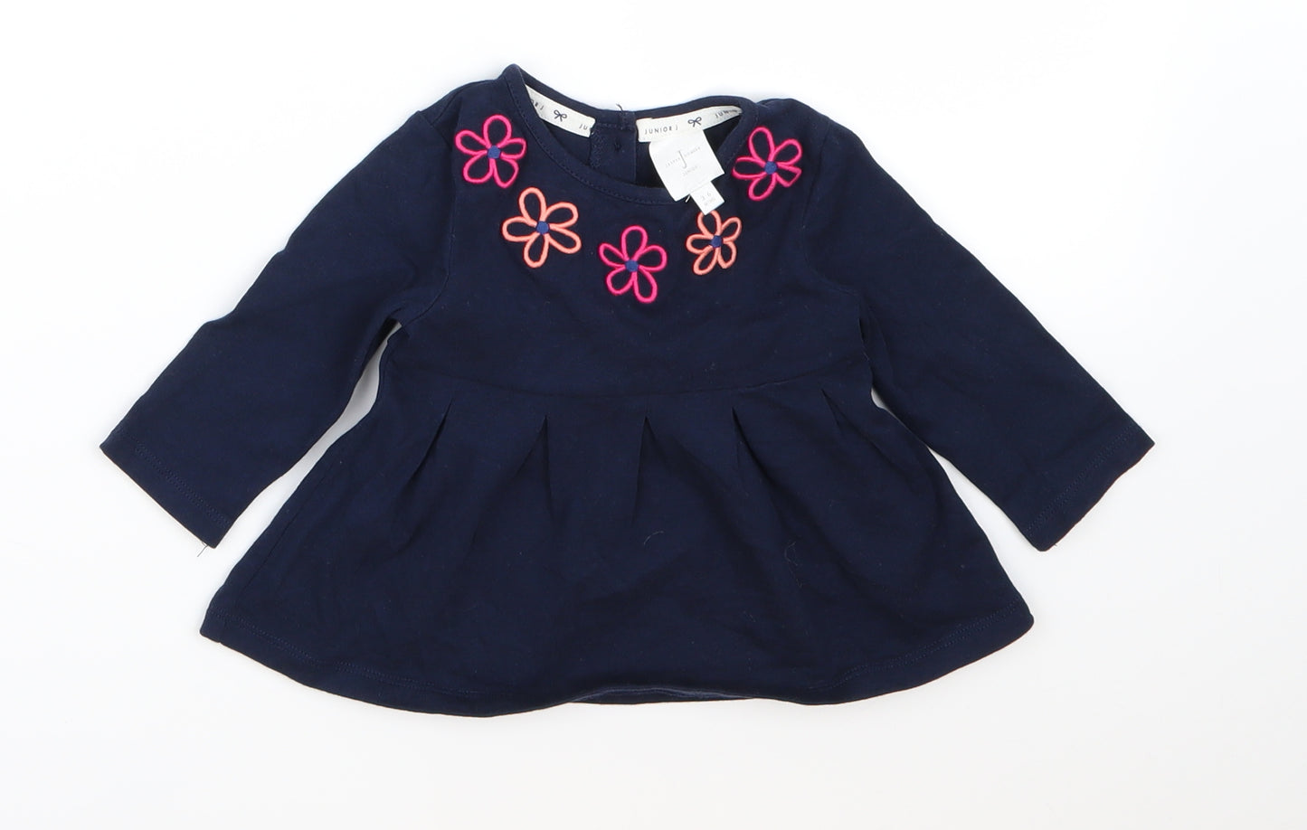 Jasper Conran Girls Blue Floral  Basic T-Shirt Size 3-6 Months