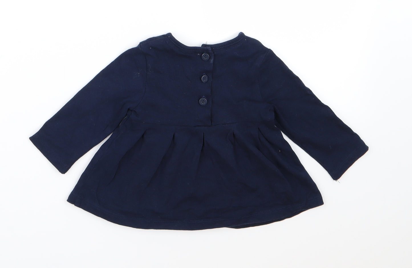 Jasper Conran Girls Blue Floral  Basic T-Shirt Size 3-6 Months