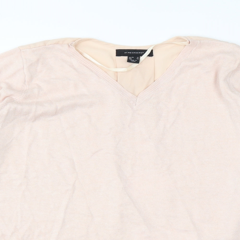 Primark Womens Pink   Pullover Jumper Size 12  - sheer back