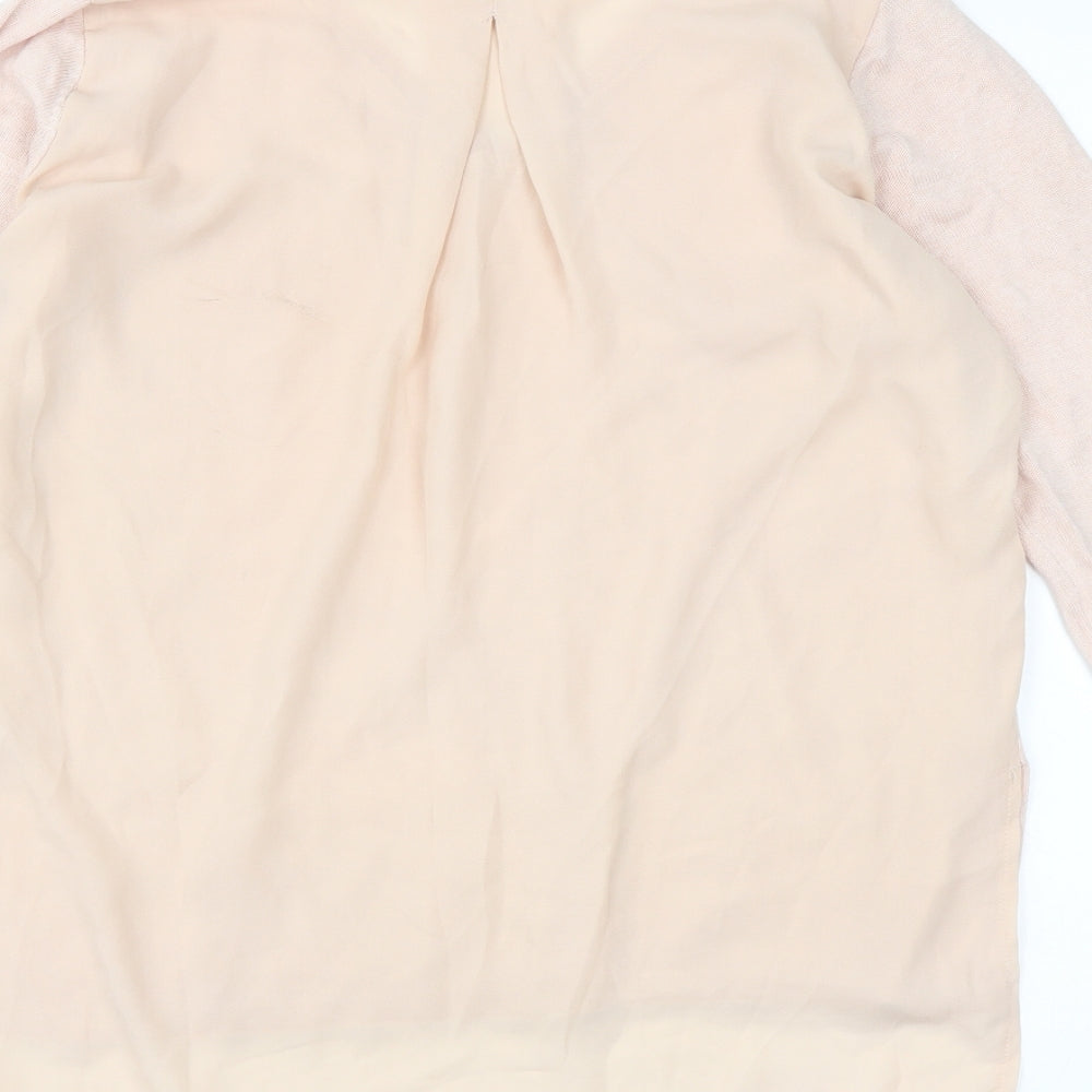Primark Womens Pink   Pullover Jumper Size 12  - sheer back