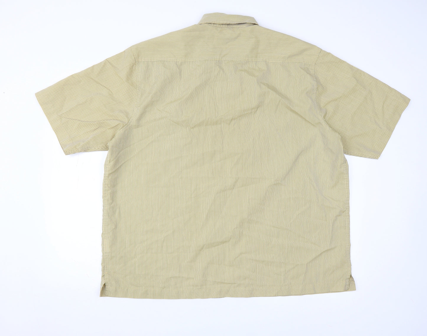 George Mens Yellow Check   Button-Up Size XL