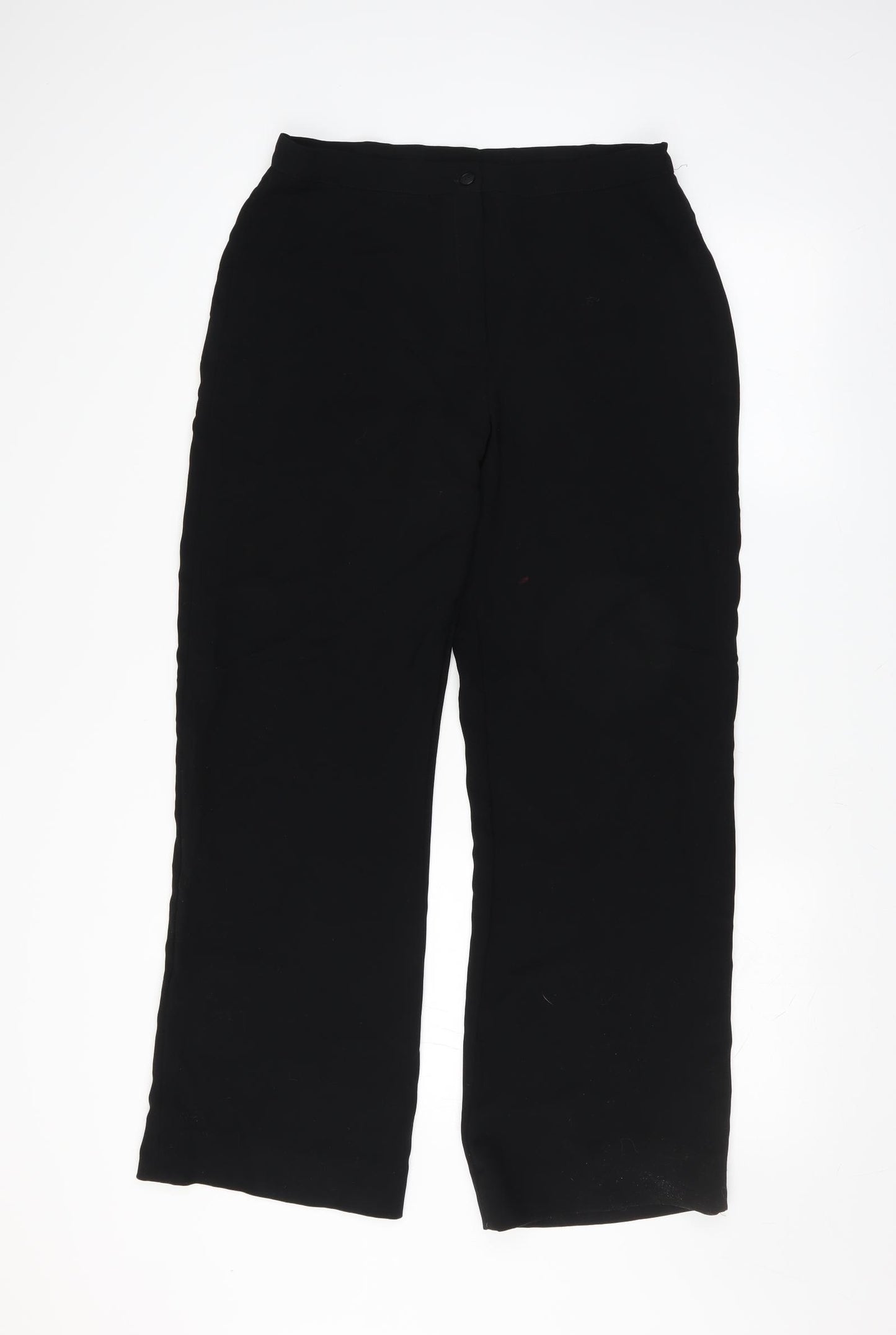 Preworn Womens Black   Trousers  Size 12 L30 in