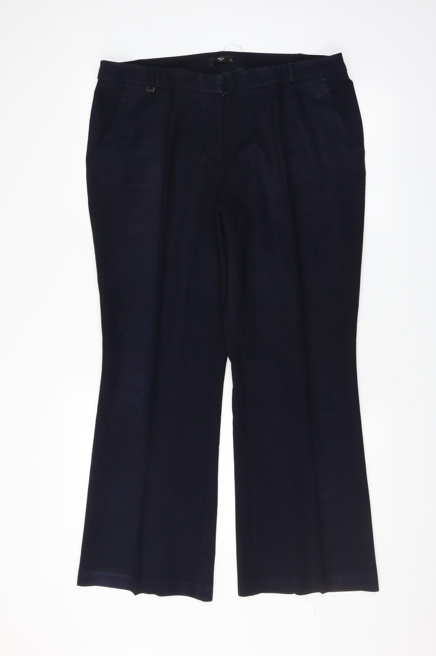M&Co Womens Blue   Trousers  Size 16 L28 in - bootcut