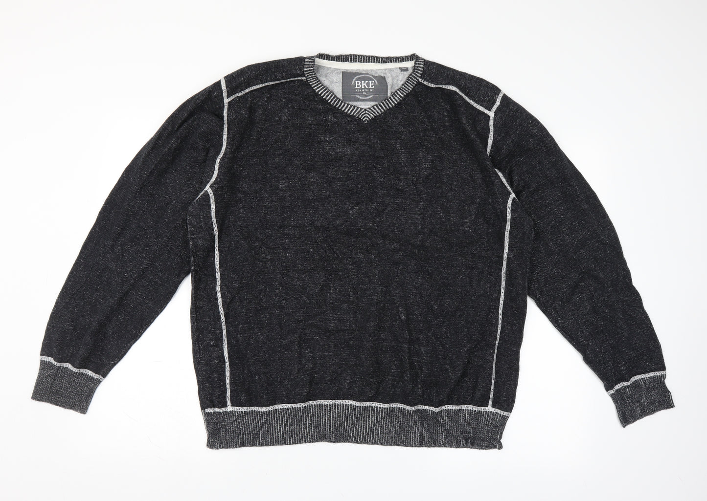 BKE Mens Grey   Pullover Jumper Size XL