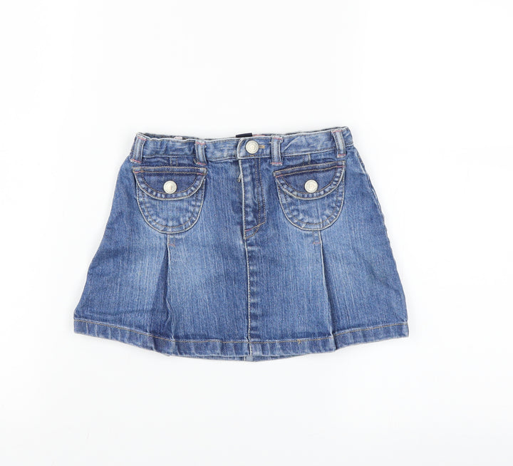 Gap Girls Blue Denim A-Line Skirt Size 3 Years