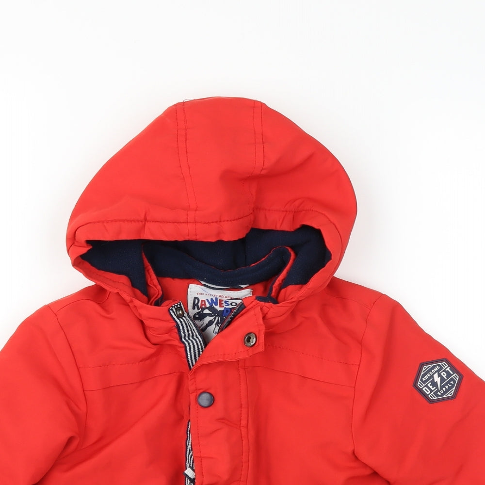 F&F Boys Red   Jacket Coat Size 2-3 Years