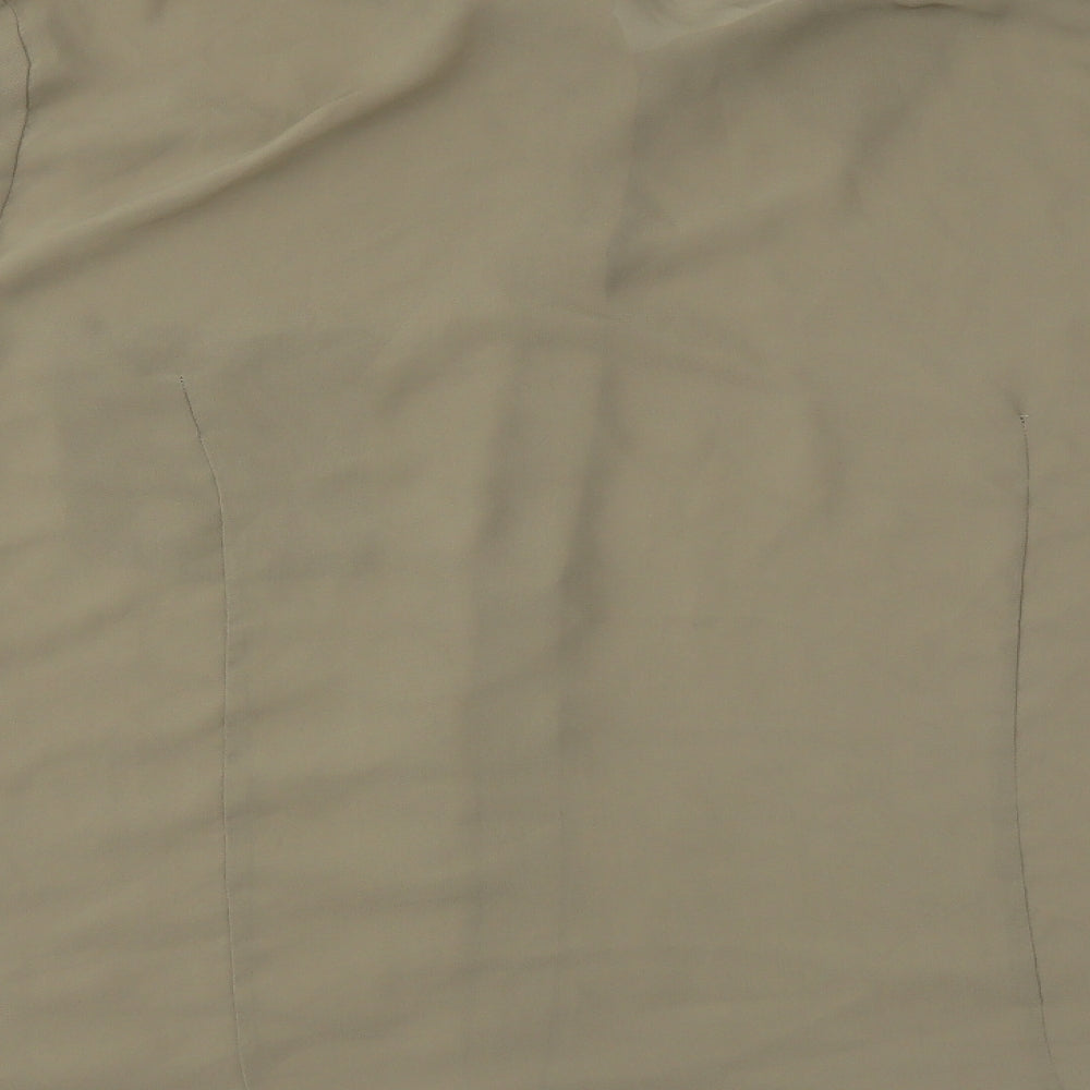 Sainsburys Womens Green   Basic Blouse Size 22  - sheer studded collar