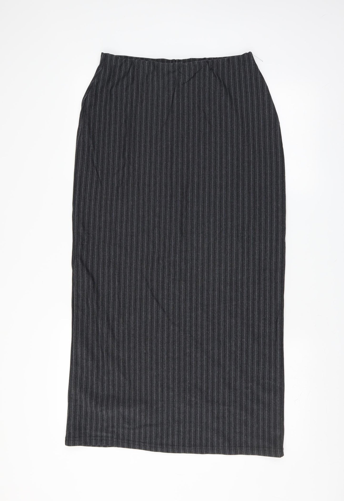 New Look Womens Grey Striped  Maxi Skirt Size 14