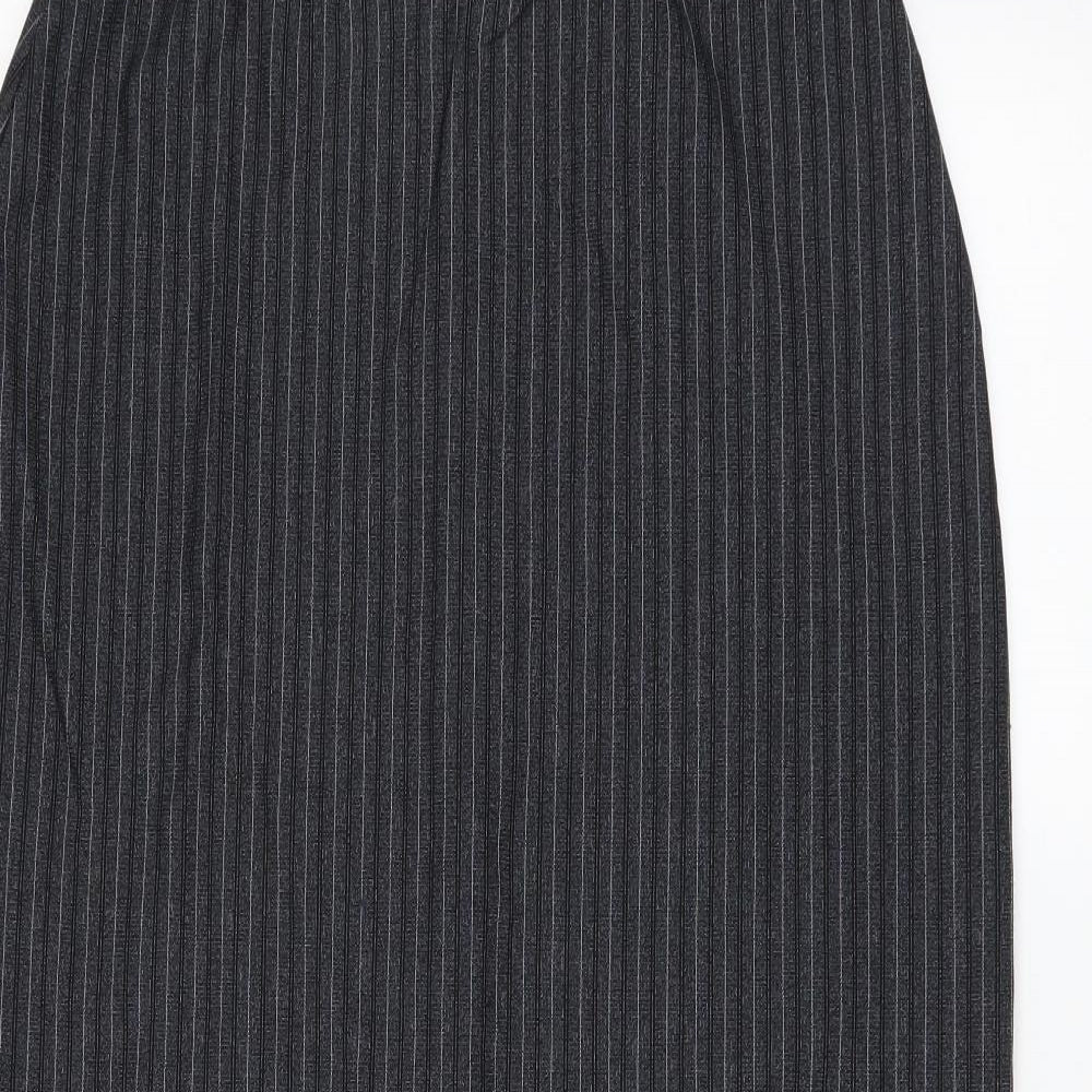 New Look Womens Grey Striped  Maxi Skirt Size 14