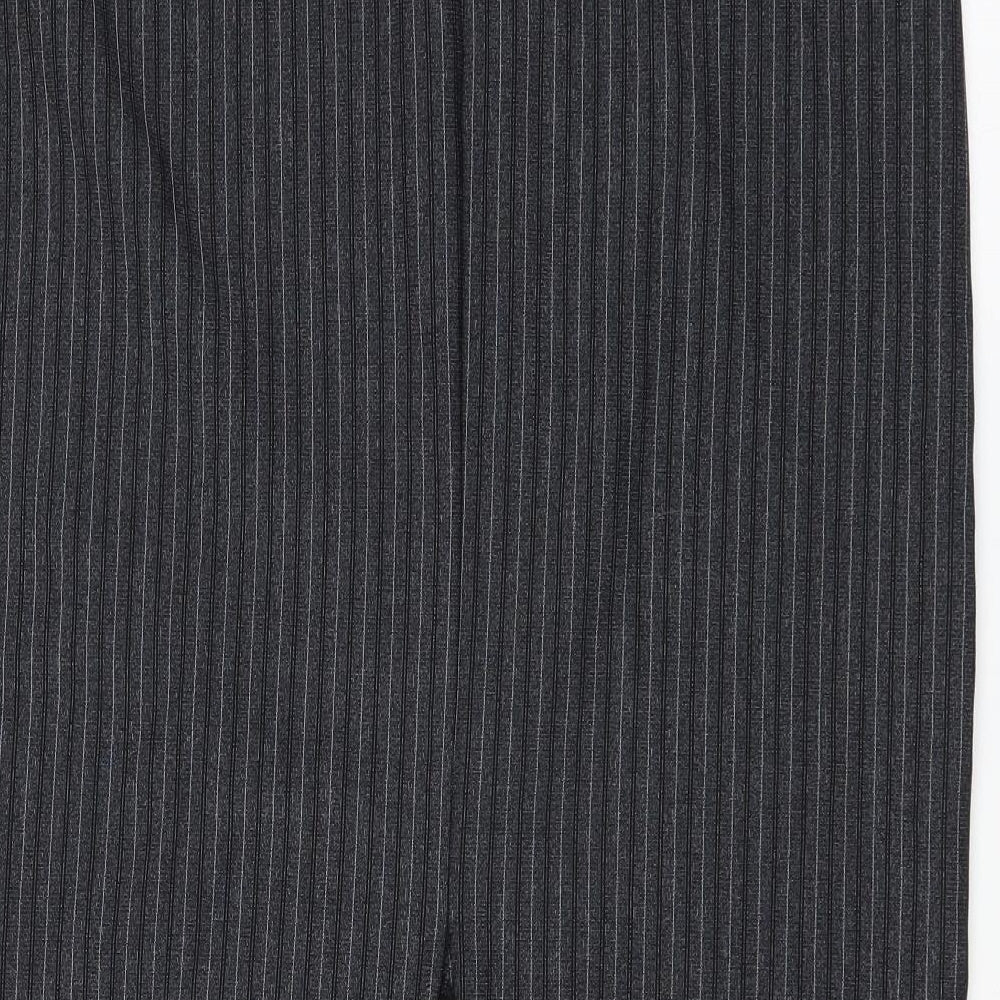 New Look Womens Grey Striped  Maxi Skirt Size 14