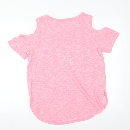 Select Womens Pink   Pullover Jumper Size 10  - cold shoudler