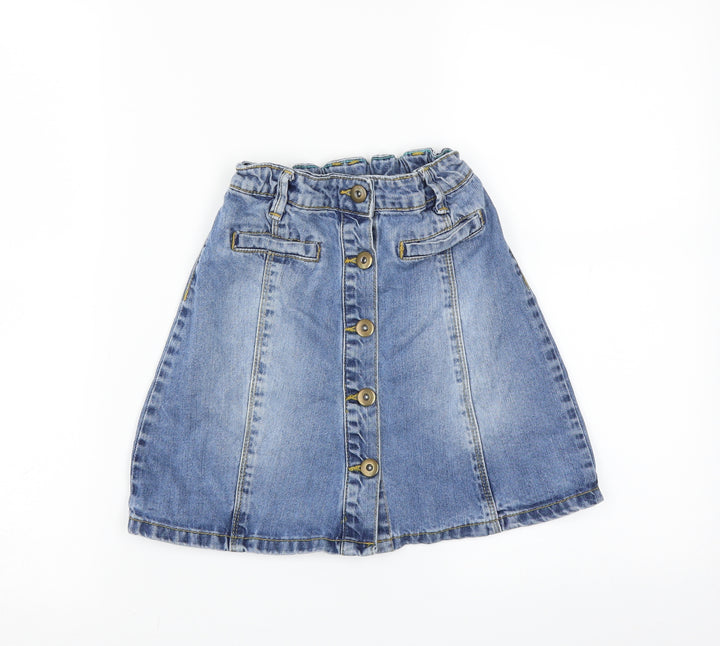 John Lewis Girls Blue Denim A-Line Skirt Size 9 Years