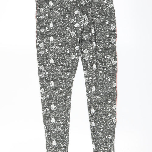 Sainsburys Girls Green   Carrot Trousers Size 11 Years - leggings hearts