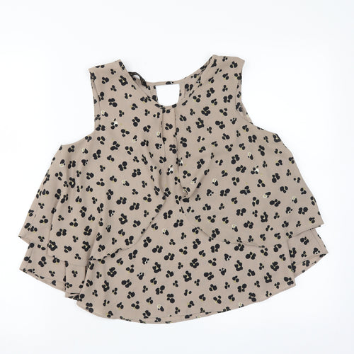 Zara Womens Brown Floral  Basic Blouse Size S