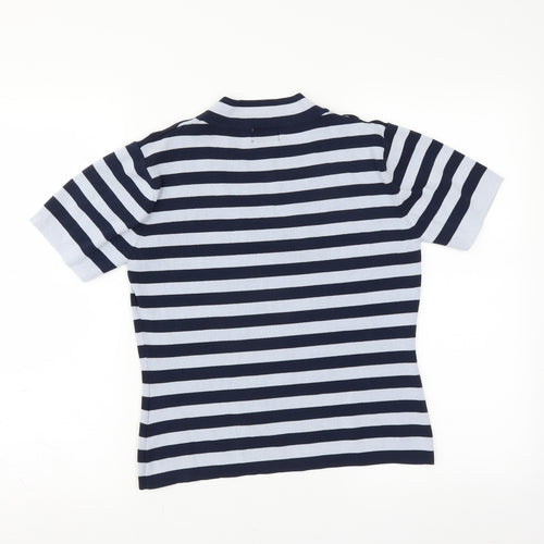 Roman Womens Blue Striped  Pullover Jumper Size S