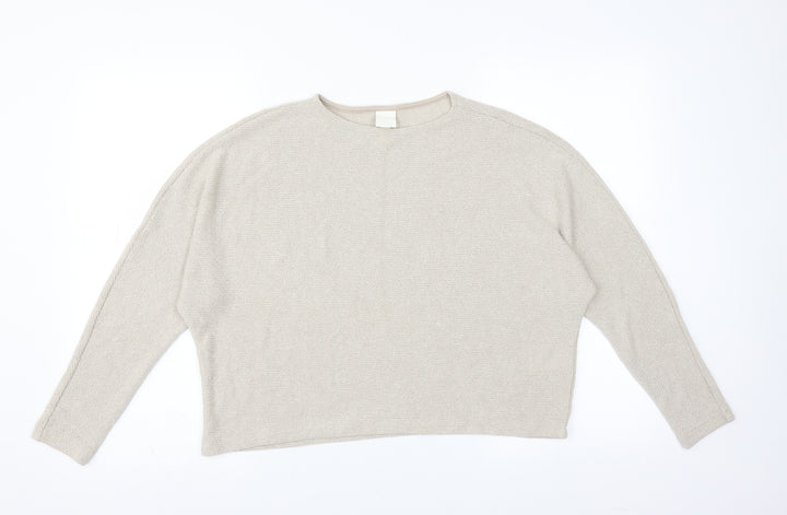H&M Womens Beige Pullover Jumper Size S