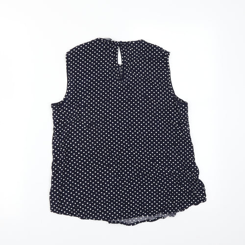 Primark Womens Blue Polka Dot  Basic Blouse Size 10