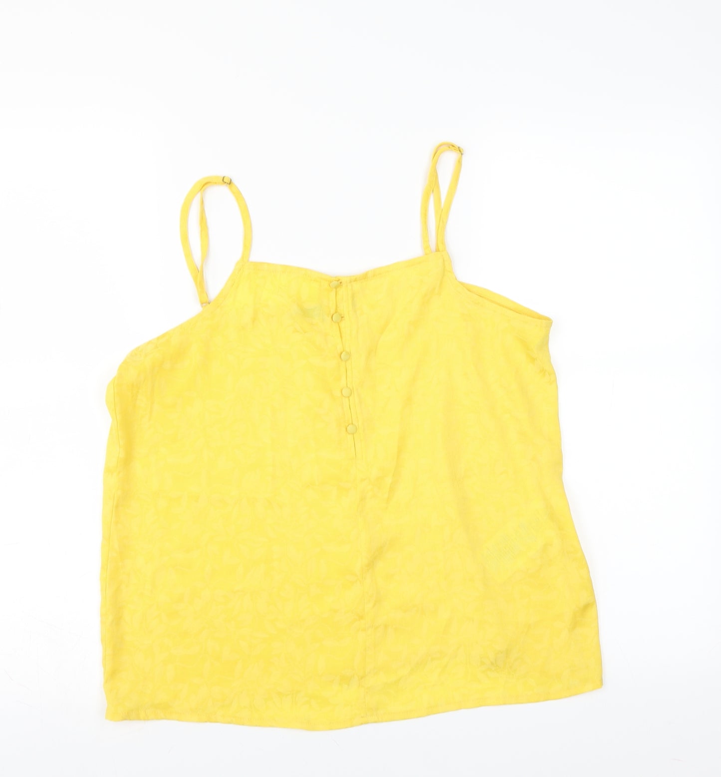VERO MODA Womens Yellow Floral  Camisole Blouse Size M